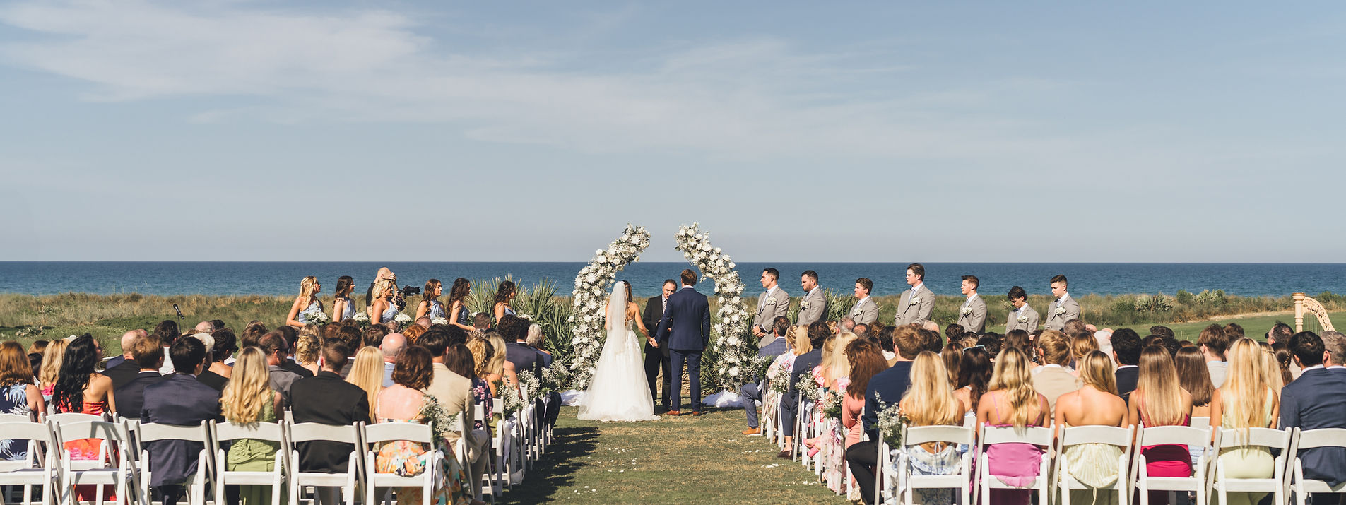 Wedding ceremony overlooking the coast